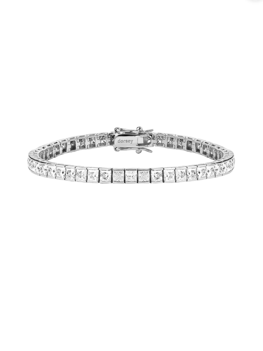 DORSEY PRINCESS-CUT RIVIÈRE BRACELET IN 3MM MOISSANITE